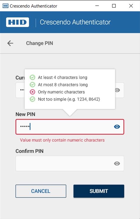 reset pin on hid crescendo smart card|how to change hid pin.